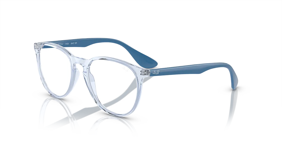 Ray-Ban RB7046 Erika Optics Eyeglasses with Transparent Light Blue Frame