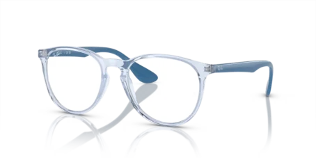 Ray-Ban RB7046 Erika Optics Eyeglasses with Transparent Light Blue Frame